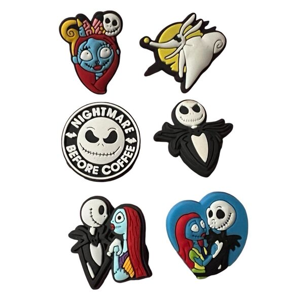 Nightmare Before Christmas Sally and Jack Shoe Charms - Picture 1 of 5